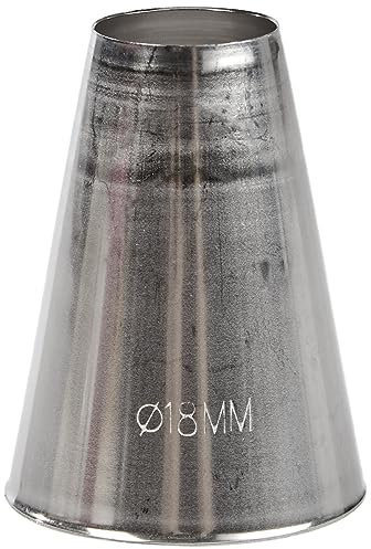 Silikomart BT 218 Boquilla con Apertura Redonda, Ø 18 mm, Acero Inoxidable