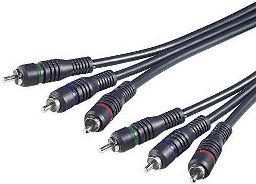 Goobay 33689-GB - Cavo audio/video 3 RCA/3 RCA, 10 m