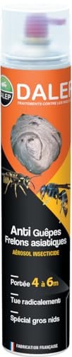 Bombe Insecticide DALEP Anti-Guêpes et Frelons asiatiques - Formule Pompier de 750 ML - 450 002