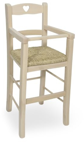 Stuhl aus Holz und Stroh zum Lackieren halbfertig