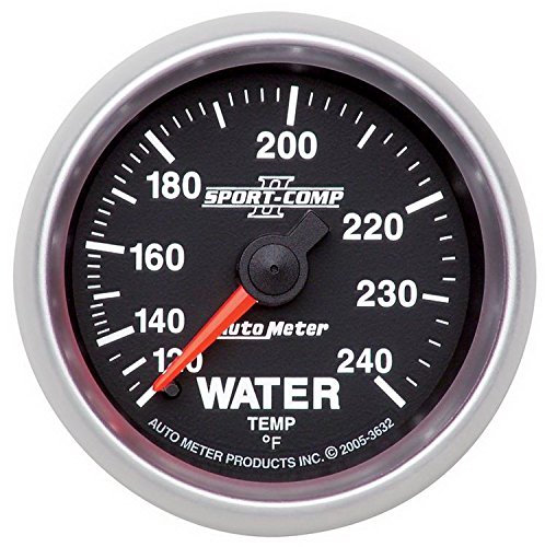 Auto Meter 3632 Sport Comp II Mechanischer Wassertemperaturmesser