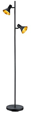 Reality Leuchten R40162002 Stehleuchte, Metall, schwarz/gold