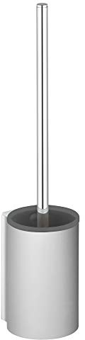 KEUCO Plan WC-Bürstengarnitur mit Einsatz und Bürste, Aluminium | Made in Germany, inkl. Schrauben und Dübel, Bürstenhalter mit Klobürste