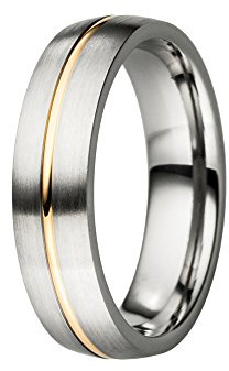 DOOSTI Herren Freundschaftsring/Partnerring Present Titan mit Gratis Gravur