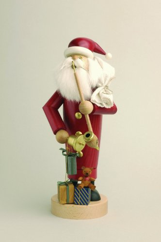 KWO Olbernhau 21705 Räuchermännchen Weihnachtsmann, 25 cm