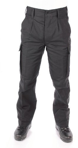 Pantalon de style militaire armée en tissu d'origine de la fonte Moleskin, noir, noir - noir, 29 (BW Größe 29K)