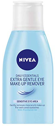NIVEA Démaquillant extra doux pour les yeux (125 ml) - Nettoyant puissant pour le visage - Élimine le mascara imperméable - Double action - Démaquillant pour les yeux