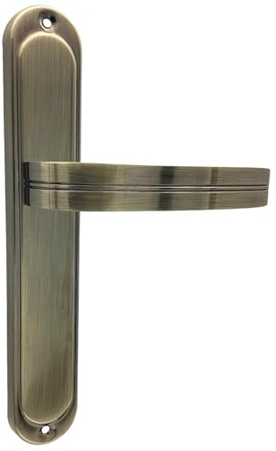 domino Manija de puerta ciega | Juego de manillas largas | Picaporte para puerta de habitación, puerta de oficina, sótano y puerta interior | forma de L | herrajes de aluminio | Manija de puerta de