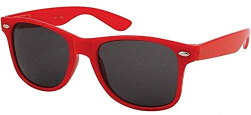 Boolavard TM Gafas de Sol Gafas nerd retro Art. 4026 (tinte rojo)