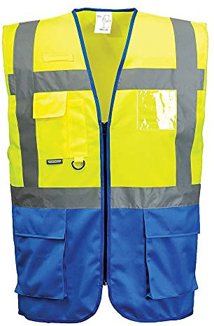 Portwest WARSCHAU EXEKUTIV WESTE, Größe: XL, Farbe: Gelb/Royal, C476YRBXL