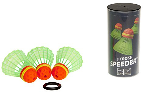 Speedminton CROSS Speeder – 3er Pack Speed Badminton/Crossminton Outdoor Ball inkl. Windring
