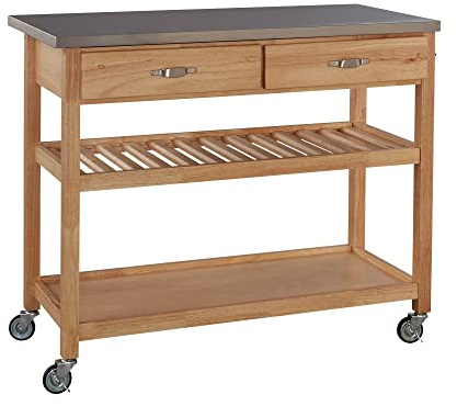 homestyles General Line Brown Kitchen Cart