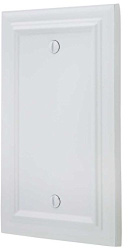 Amerelle 94BW Continental Wallplate, 1 Blank, Cast Metal, White, 1-Pack