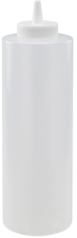 Winco 6-Piece Squeeze Bottles, 24-Ounce, Clear,Medium