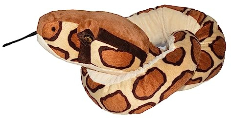 WILD REPUBLIC Snake Plush, Stuffed Animal, Plush Toy, Gifts for Kids, Burmese Python 54 Inches