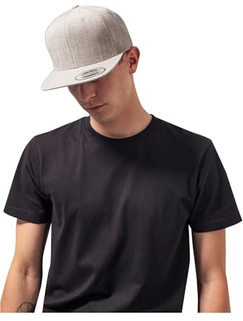 Flexfit Unisex klassisk snapback-keps, män och kvinnor, finns i över 20 färger, en storlek passar alla, Värme/Heather, one size