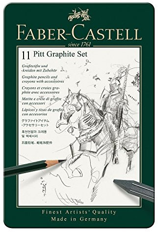 Faber-Castell 112972 - Pitt Graphite Set im Metalletui, klein, 11-teilig