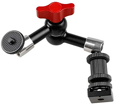 CAMVATE Brazo mágico articulado de 7 Pulgadas + Soporte de Disparo frío Caliente de 1/4 Pulgadas para cámara de Monitor de luz LED