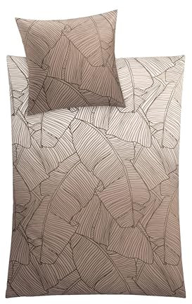 Kleine Wolke 6238271952 Bettwäsche Vero, Maße: 135 x 200 cm und 80 x 80 cm, Farbe: Taupe