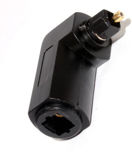 kenable Optical Socket to Rotating Right Angled Plug TOS TOSLink Adapter