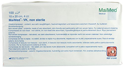 MaiMed - VK Vlieskompressen unsteril 4-fach 30 g, Größen:10 x 20 cm