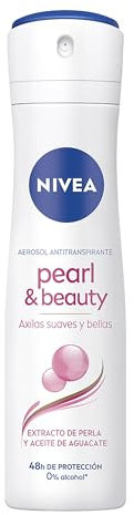 NIVEA Pearl & Beauty Anti-Perspirant Deodorant Spray (150ml), Women's Deodorant Spray with 72H Sweat and Odour Protection, Anti-Perspirant for Women with Pearl Extracts