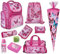 Familando Schulranzen 1. Klasse · ergonomischer Tornister · Schultasche für Jungen und Mädchen (Komplett Set mit Schultüte, Butterfly Schmetterlinge Pink)