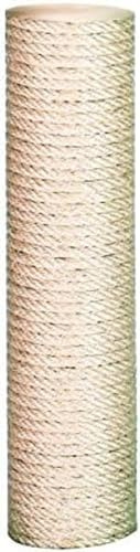 Kerbl Pet Ersatzsäule für Katzenkratzbäume | Beige, 50 cm lang, Ø 9 cm, mit Natursisal und Gewindestange als Ersatzstamm für Katzenkratzbäume