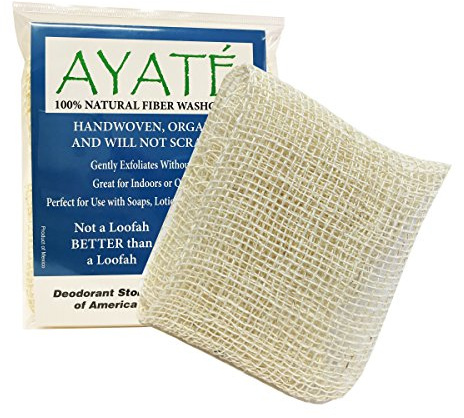 Ayate Wash Cloth - 100% Natural Fibers - Exfoliate and Renew Your Skin by Deodorant Stones Of America