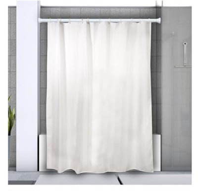 Spirella Asta Estensibile per Tenda da Doccia o da Bagno, Senza Fori, Alluminio Magico, 125-220 cm, Bianco