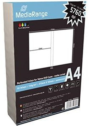 DVD Case MediaRange 50 DINA4 Bögen/Pack vorgestanzt (14mm)