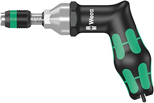 Wera 7447 Kraftform Pistolengriff, einstellbare Drehmomentschraubendreher mit Rapidaptor Schnellwechselfutter, 1/4 Zoll, 25,0 - 55,0 in. lbs.