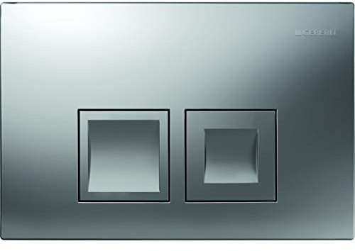Geberit 115135461 Piastra di azionamento per cassette di risciacquo ad incasso Delta50 a doppio scarico, cromato