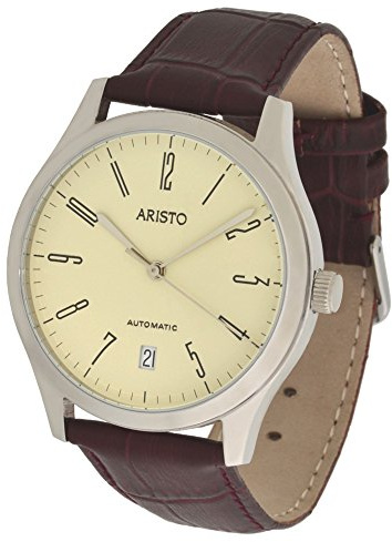 Aristo Bauhaus Dessau Model 4H128 Echt-Leder Armband Schweizer ETA 2824-2 Uhrwerk 5ATM