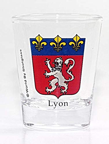 World By Shotglass Lyon Verre à Liqueur, Keramik, Likörglas, Shot Glass, 5 x 6 cm, Modern, Mehrfarbig, Zylindrisch, Logo, Frankreich
