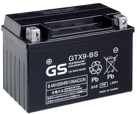 Batería GS/YUASA GTX9-BS Compatible con Honda PCX 125 y Yamaha XMAX 125 Sellada de Fábrica Lista Para Su Uso