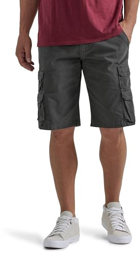 Wrangler Men's Authentics Premium Cargo Short, Anthracite Twill, 36