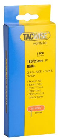 Tacwise 0361 Chiodi Brad Galvanizzati Tipo 18G / 25 mm, Confezione da 1000