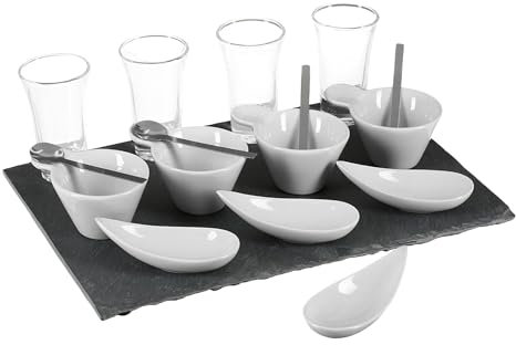 Servicio de Aperitivo de 17 Piezas en Pizarra