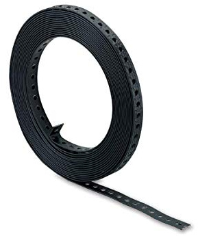 fischer Lochband LBK 19, Schutzmantel aus Polyethylen, einfaches Ablängen mittels Blechschere, 8 Stück, grau, 79554