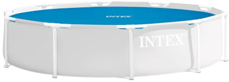 INTEX 28011E Solar-Poolabdeckung: Für 3,0 m runde Easy Set- und Metallrahmenpools, hält Poolwasser warm, reduziert Wasserverdunstung, hält Schmutz fern, reduziert den Chemikalienverbrauch