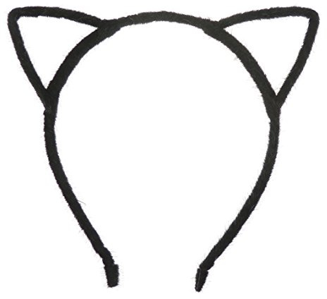Unisex Womens Animal Cat Ears Narrow Halloween Christmas Nativity Costume Outfit Party School Play Gift Headband Hair Accessories Headpiece Alice Band Hairband Deeley Bopper Black