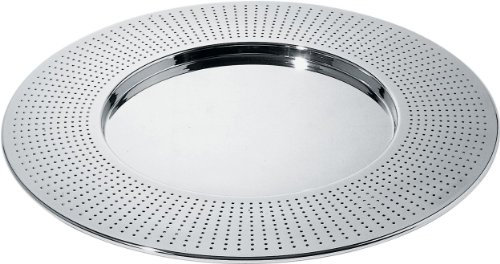 Alessi FA03 AMFITHEATROF Tablett, rund mit durchbrochenem Rand aus Edelstahl