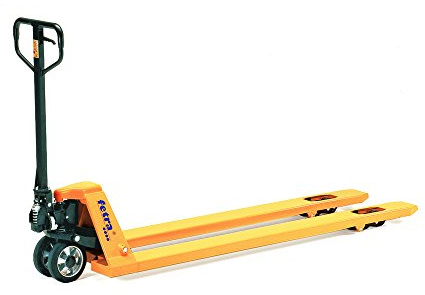 Fetra Gabelhubwagen 1500 kg, Vollgummi, überlange Ausführung, Gabellänge 1500mm