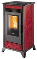 Estufa de pellets RAVELLI RV 110 Cerámica Burdeaux KW 11,00