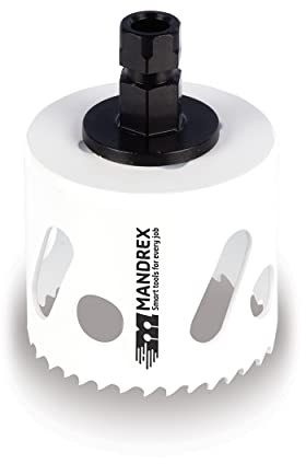 Mandrex | Bi-Metall Lochsäge SpeedXcut 8% Kobaltlegierung & 45 mm Schnitttiefe für Edelstahl, Alu & Epoxidharz | MHB4Q060B | Ø 60 mm