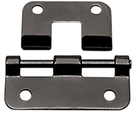 2 x black lift off hinges with fixing screws