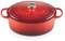 Le Creuset Signature Gusseisen-Bräter mit Deckel, Ø 31 cm, Oval, Für alle Herdarten und Induktion geeignet, Volumen: 6,3 l, 5,705 kg, Kirschrot, 21178310602430