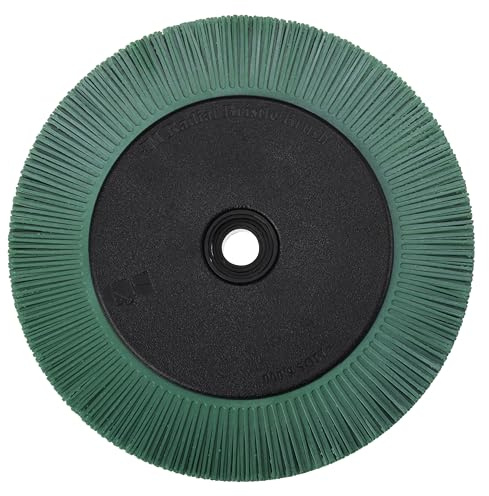 Scotch-Brite(TM) Radial Bristle Brush, Aluminum Oxide, 6000 rpm, 8 Diameter x 1 Width, 50 Grit, Green (Pack of 1)