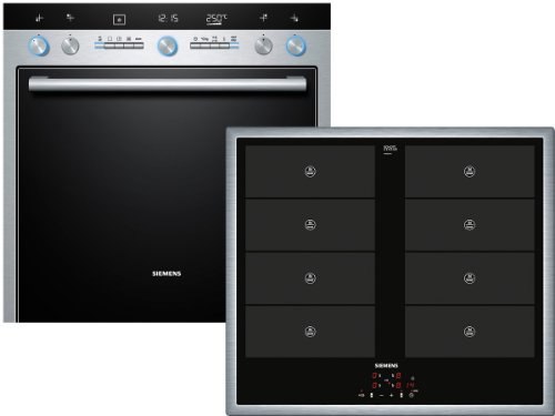Siemens EQ861EV01R Backofen-Kochfeld-Kombination/A / 65 L/Bedienblende lightControl mit Digital-Display für intuitiv einfachen Bedienkomfort/Edelstahl